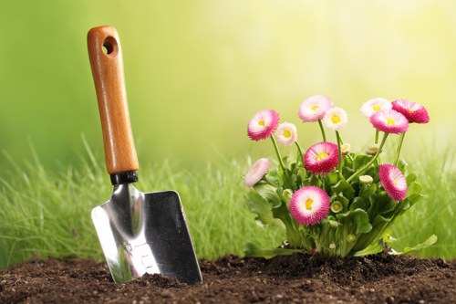 Protective equipment and tools prepared for safe garden work